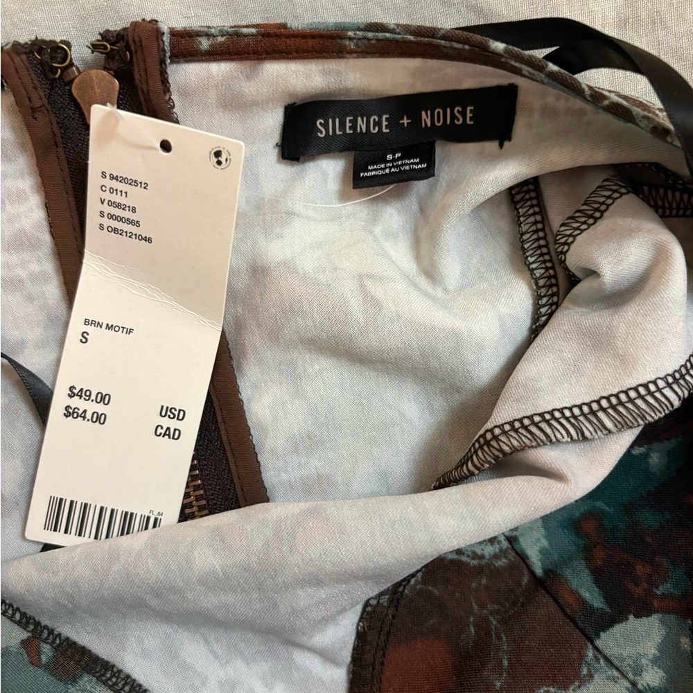 Urban Outfitters silence + noise Strapless Floral Corset Top in Teal & Rust - Picture 3 of 6
